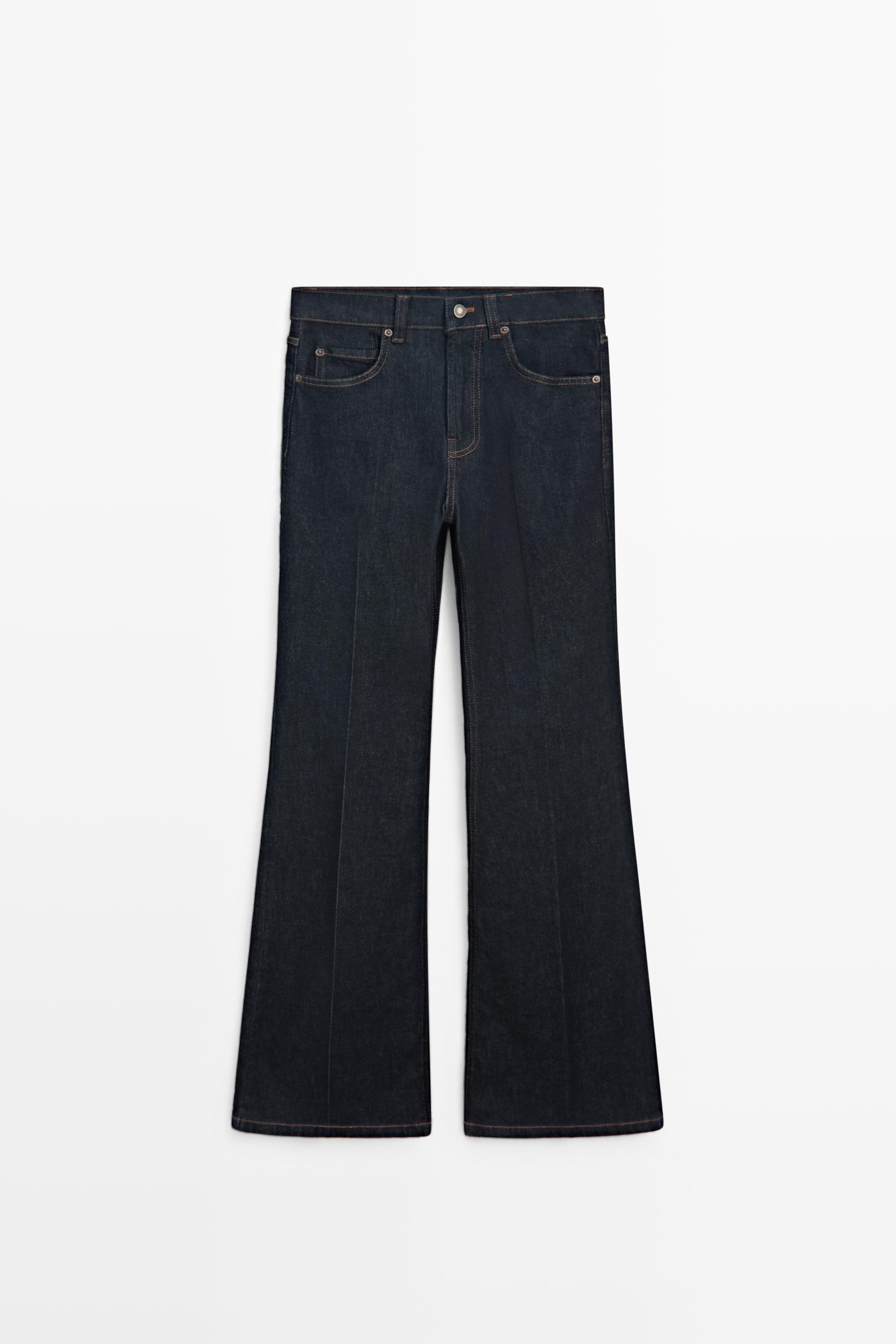 High-waist skinny flare jeans